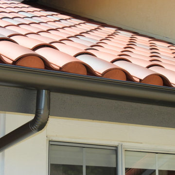 6 inch Half Round Rain Gutters in Malibu,Dark Bronze,Aluminum,Seamless