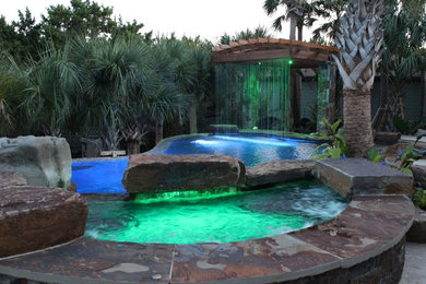 Pool - rustic pool idea in Austin