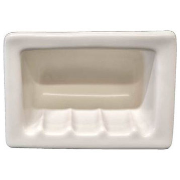 Porcelain Recess Niche Soap Dish Bathroom Shower Premade, Almond Bone Matte