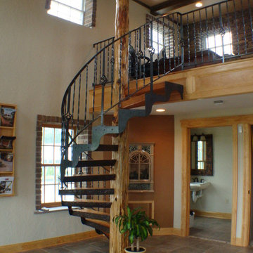 Cherry and Cedar Spiral Stairs