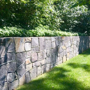Wrap around retaining wall