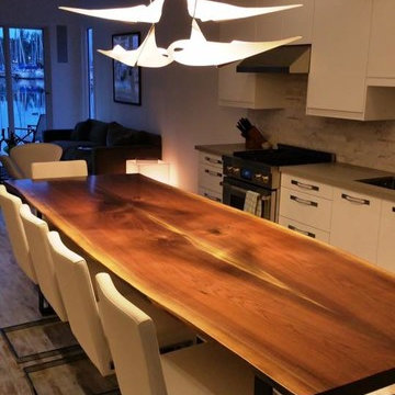 BLACK WALNUT LIVE EDGE TABLE HARVEST TABLES