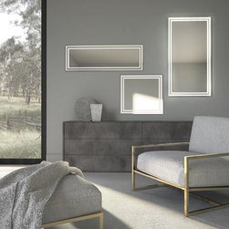 Double Line LED Lighted Mirror - Wall Mirrors