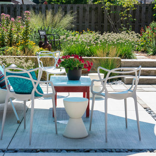 Midcentury Backyard and Concrete Patio - Racine