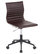Masters Industrial Task Chair With Black Base, Espresso Faux Leather