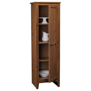 Catania Modern / Contemporary Single Door Kitchen Pantry in Old Fashion Pine