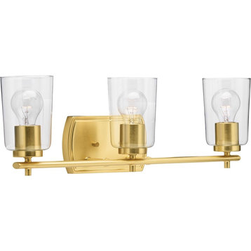 Adley Collection 3-Light Bath and Vanity, Satin Brass