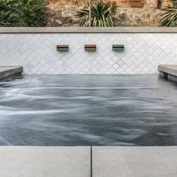 Backyard Jacuzzi by Falling Waters Landscape - Products