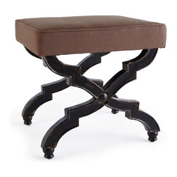 X-Base Stool, Brown - Footstools And Ottomans