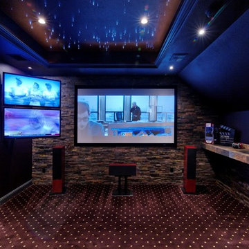 Media Room with Starlit Ceiling