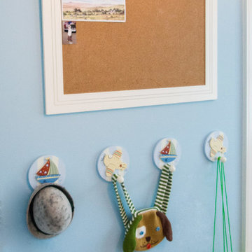 Traditional blue & brown boy's bedroom