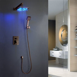 Rivera Oil Rubbed Bronze LED Shower Set - Showerheads And Body Sprays