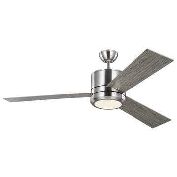 Monte Carlo Vision Max 56" Ceiling Fan With LED Brushed Steel