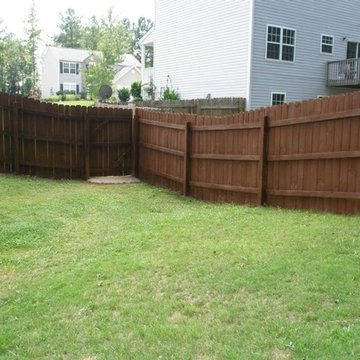 Dark Wood Privacy Fence Stain Project