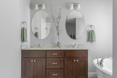 Inspiration for a contemporary bathroom remodel in Boston