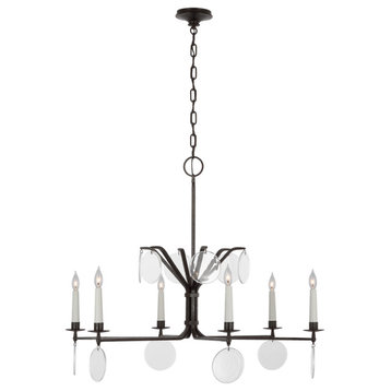 Danvers XL Chandelier in Aged Iron with Clear Glass