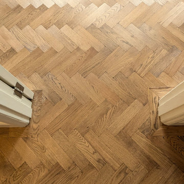 Antique Oak Herringbone Parquet in Georgian Mansion Apartment | Canonbury N1