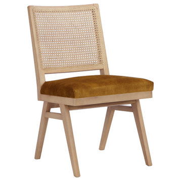 Lev Side Chair Velvet Gold, Set of 2