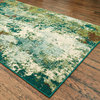 Dahlia Abstract Distressed Blue/ Green Area Rug, 9'10"x12'10"