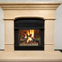 Tuscan Arch Cast Stone Fireplace Mantel - Fireplace Mantels