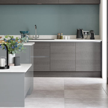 Gray cabinets