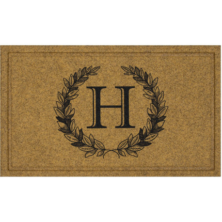 Mohawk Home Laurel Monogram H Natural 1' 6" X 2' 6" Door Mat