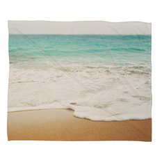 Beach Style Pillows and Throws | Houzz - DENY Designs - Bree Madden Ombre Beach Fleece Throw Blanket - Throws