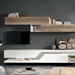 Modern Italian Wall Unit Exential T01 by Spar - $3,955.00 - Entertainment Centers And Tv Stands