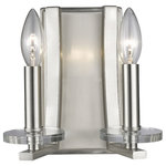 Z-Lite - Z-Lite 2010-2S-BN Verona - Two Light Wall Sconce - Graceful sweeping arms leading to classic candelabVerona Two Light Wal Bronze Clear Crystal *UL Approved: YES Energy Star Qualified: n/a ADA Certified: n/a  *Number of Lights: Lamp: 2-*Wattage:60w Candelabra Base bulb(s) *Bulb Included:No *Bulb Type:Candelabra Base *Finish Type:Bronze