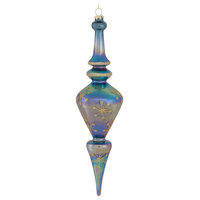 Melrose International Glittered Glass Pinecone Finial Drop Ornament (Set of 6) main image 1