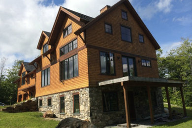 Example of a trendy exterior home design in New York