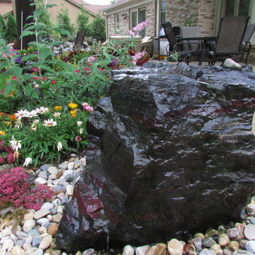 Serpentine Pond & Flagstone Patio Project - Northville, Michigan