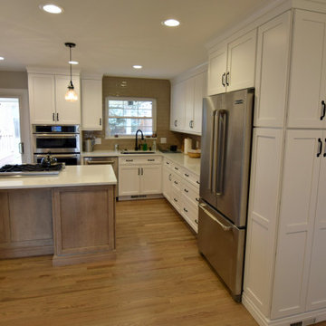 West Hialeah Place - Transitional White Kitchen