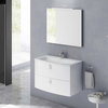 Wall Mounted Bathroom Vanity, Gloss White, 31.9"x19.3", Rondo 80 Gloss White
