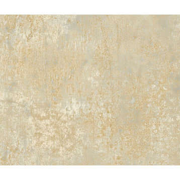 Abstract Crackle Plaster Wallpaper, Metallic Bronze, 1 Bolt