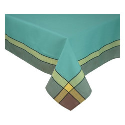 Xia Home Fashions - Riviera Table Linens 60"x104" Tablecloth, Teal - Tablecloths