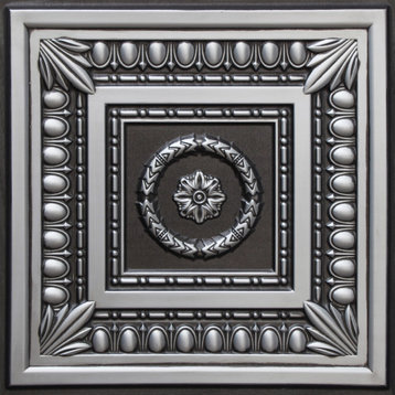 Antique Silver 3D Ceiling Panels, 2'x2', 4 Sq Ft