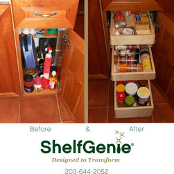 ShelfGenie Glide-Out Before & Afters - Kitchen Drawer Organizers