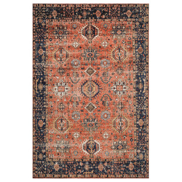 Safavieh Classic Vintage Collection CLV305 Rug, Rust/Navy, 8' X 10'