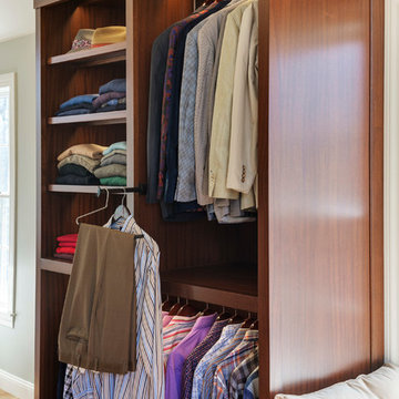 Mahogany Closet with pull down valet rod
