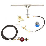 EasyFirePits.com - 74" 3-Piece Trough Burner and Complete Deluxe Propane Fire Kit - The 74 inch Complete Deluxe Fire Table or Wall Fire Pit Kit, also known as the TB74CK+, comes with Hose, Hi-Output Variable Regulator, Key Valve Control, and all Fittings. Once installed and ignited this burner will produce a lovely linear flame!