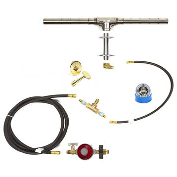 74" 3-Piece Trough Burner and Complete Deluxe Propane Fire Kit