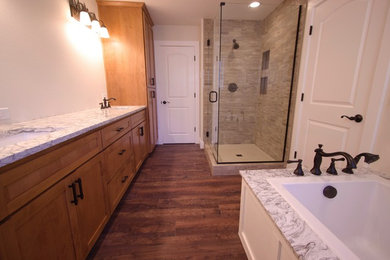 Bathroom - large transitional master bathroom idea in Portland