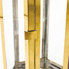 Baton Outdoor 16" Modern Stainless Steel Lantern, Gold