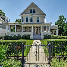 Yellow brick Victorian home