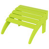 WestinTrends Outdoor Patio HPDE Plastic Folding Adirondack Ottoman Foot Stool, Lime