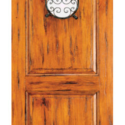 Prehung, Knotty Alder Arch Top Front Door Ironwork Glass Speakeasy - Front Doors