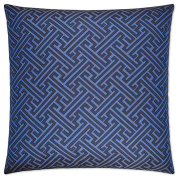 Amazed Blue Feather Down Decorative Throw Pillow, 24x24