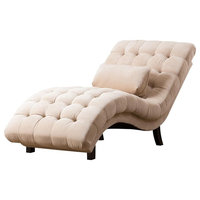 Lounge Chaise Chair, Linen-Polyester Fabric Your Home