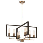 Designers Fountain - Designers Fountain Chicago PM 8 Light Chandelier, Brass, D233M-8CH-OSB - Angular shapes and clean lines contrast perfectly with the bold combination of the black and warm brass finish. The chic minimalism of our Chicago PM collection provides a fresh aesthetic with a relaxed feel creating visual interest in any environment of your home.